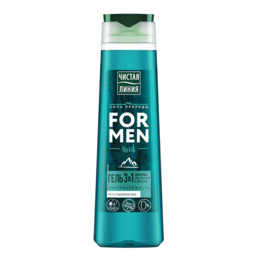 ЧИСТАЯ ЛИНИЯ гель д/душа муж. 3в1 ультрасвежесть 400мл